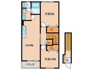 クレア－ルⅡの物件間取画像